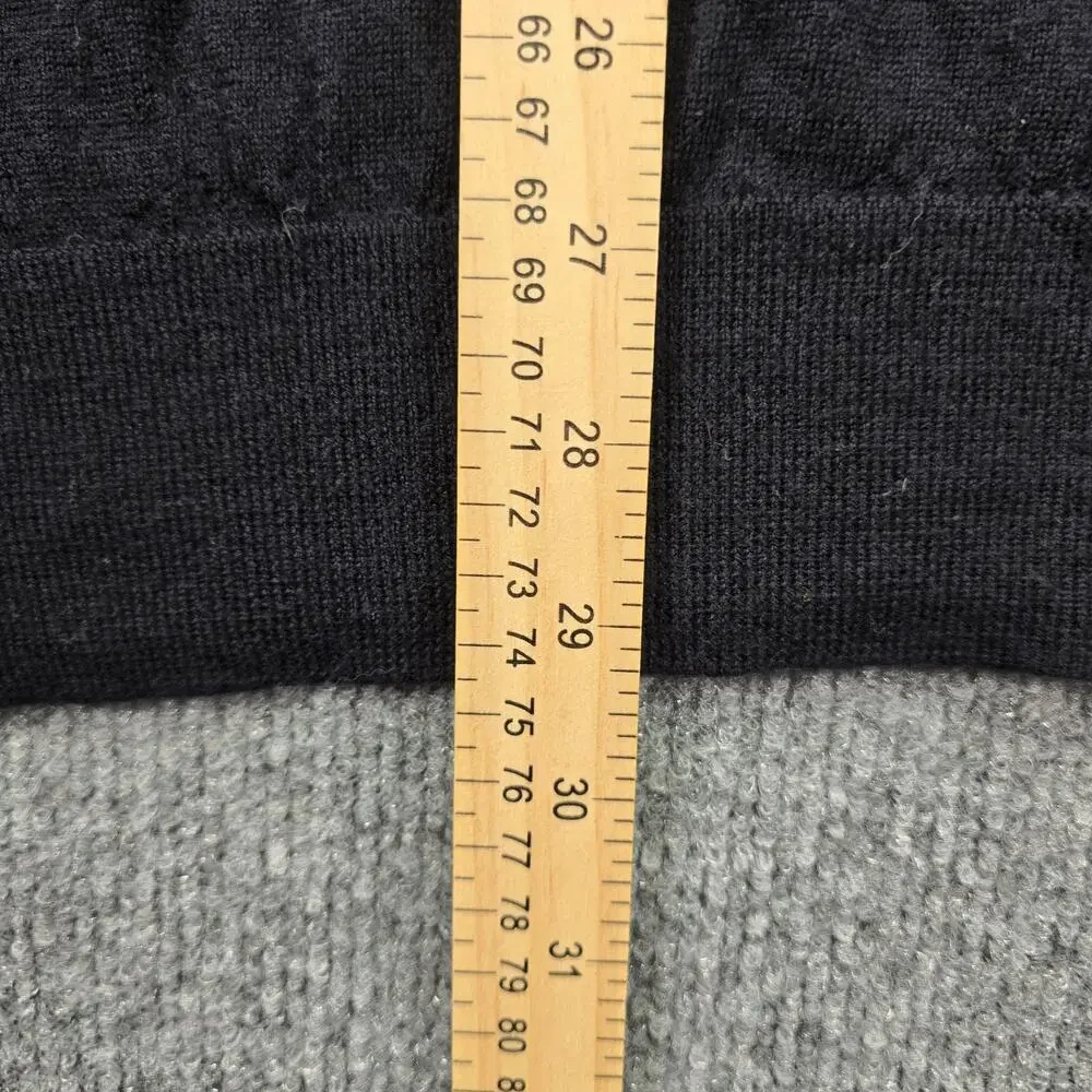 Banana Republic Sweater Mens XL Black Crewneck Merino Wool Long Sleeve Pullover